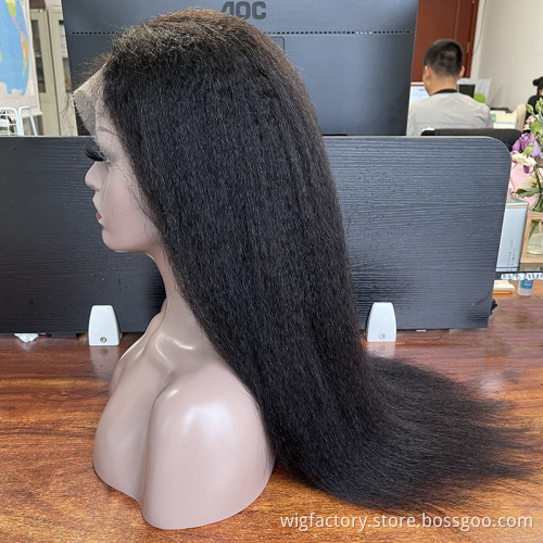 Hair factory wholesale long human hair wig, HD 100 remy brazilian hair wigs, cuticle aligned wig brazilian human hair lace front
